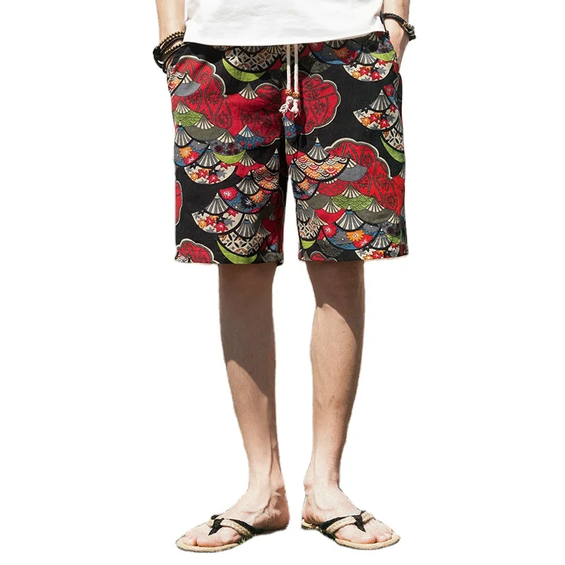 

Wholesale Plus Size 5XL Short Pants Men African Printed Summer Casual Beach Shorts