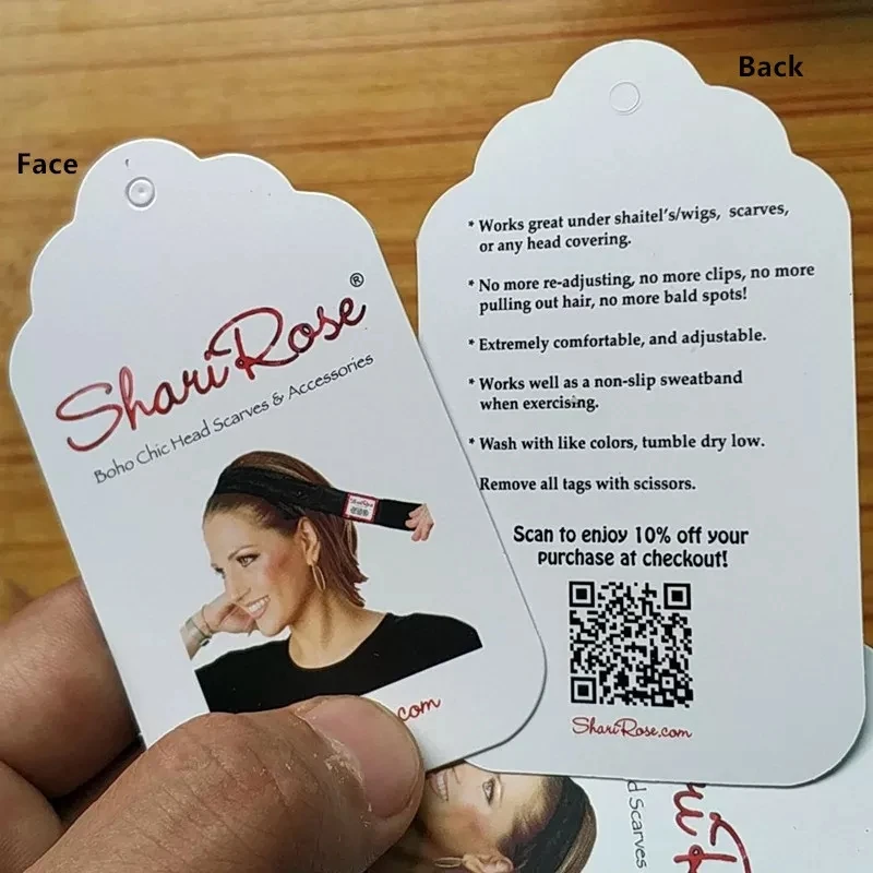 

1000pcs , 5 * 8.5 cm Custom 400GSM matte coated paper tags hang tag