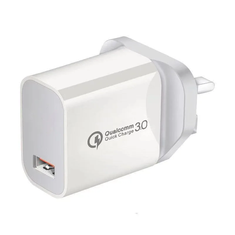 

18W Charger UK Wall Charger Adapter Factory Wholesale Charger Plug, Black/white