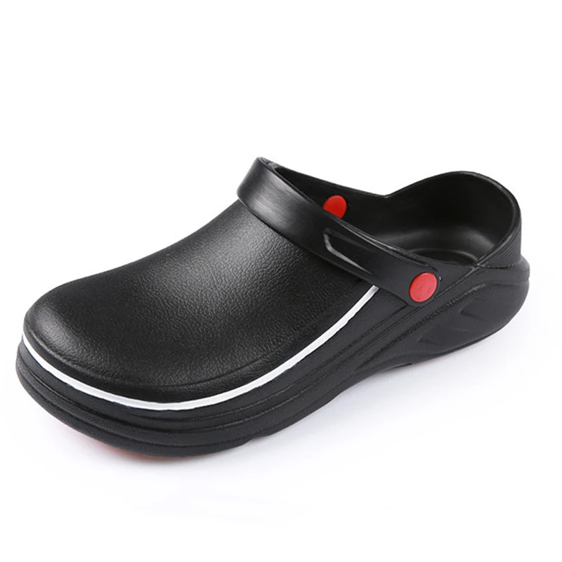 

New non-slip waterproof chef shoes oil-proof safety shoes, Black