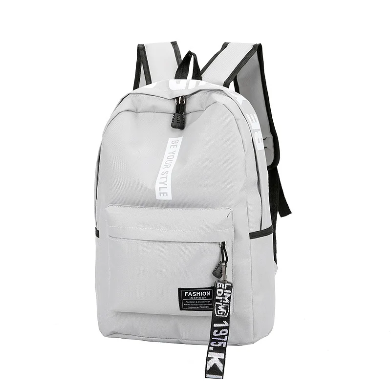 

School season girl Canvas Backpack backpack letter printing student bag schoolbag custom men's outdoor computer bag, Customizable