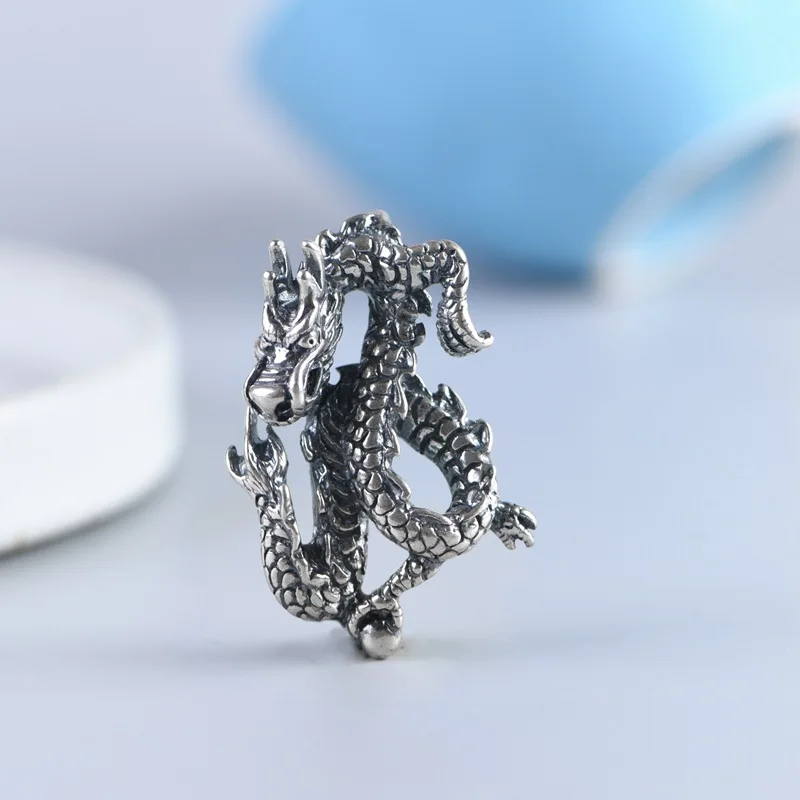 

New Arrival S925 Sterling Silver Pendant Men's Retro Vintage Ethnic Faith Style Punk Rock Hip Hop Chinese Dragon Jewelry