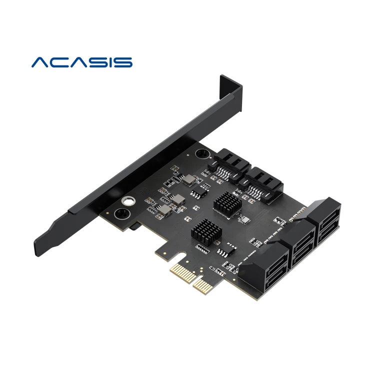 

Brand New Acasis 8 Port x1 PCIE To SATA 3.0 Expansion Card 6Gbps for Mining