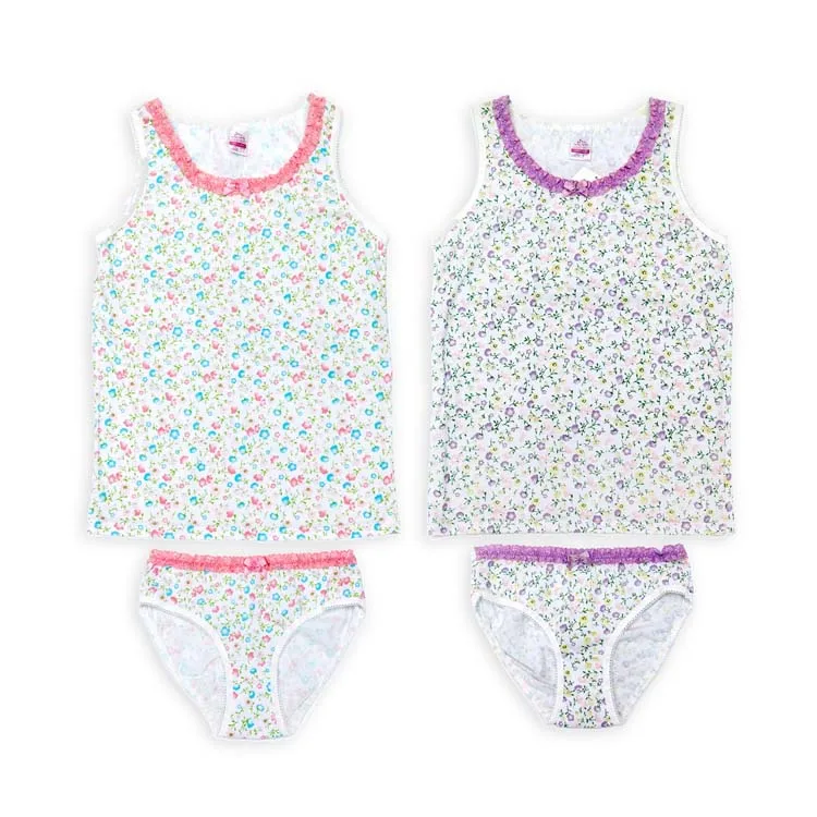 

Hot Sale Summer Cartoon 100% Cotton Girls Underwear Kids Children Panties Baby Briefs Breathable Underwear 2PCS/Sets Wholesale, Pink/purple