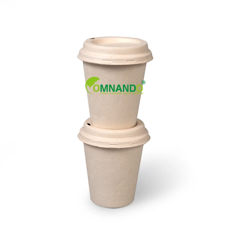 

Disposable 8oz sugarcane bagasse eco cup lid biodegradable water cup lid