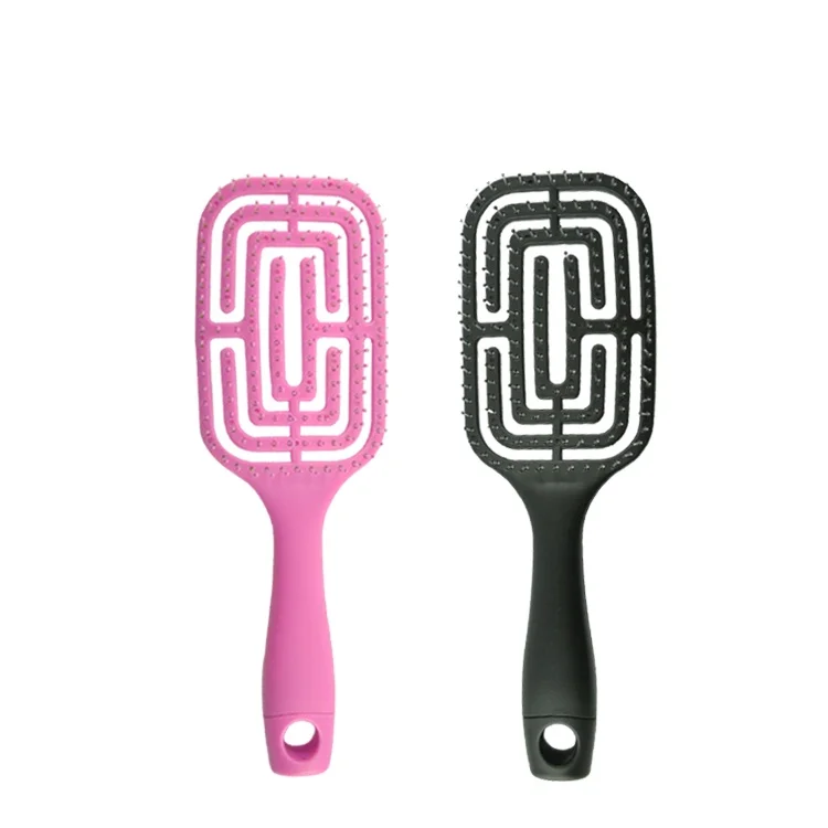 

Custom Black Pink Detangle Brush Set Private Label Professional Wet Scalp Massager Hair Detangling Hair Brushes For Women