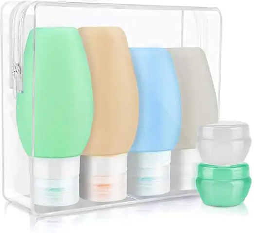 Wholesale Leak Proof Silicon Toiletry Bottles,Silicon Travel Bottles,Silicone Travel Bottle Set