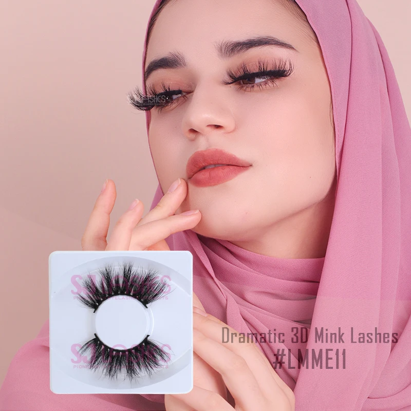 

Fake Eyelashes Vegan 3D Mink Lashes Wholesale with Private Label Custom Eyelash Box Ready In Stock