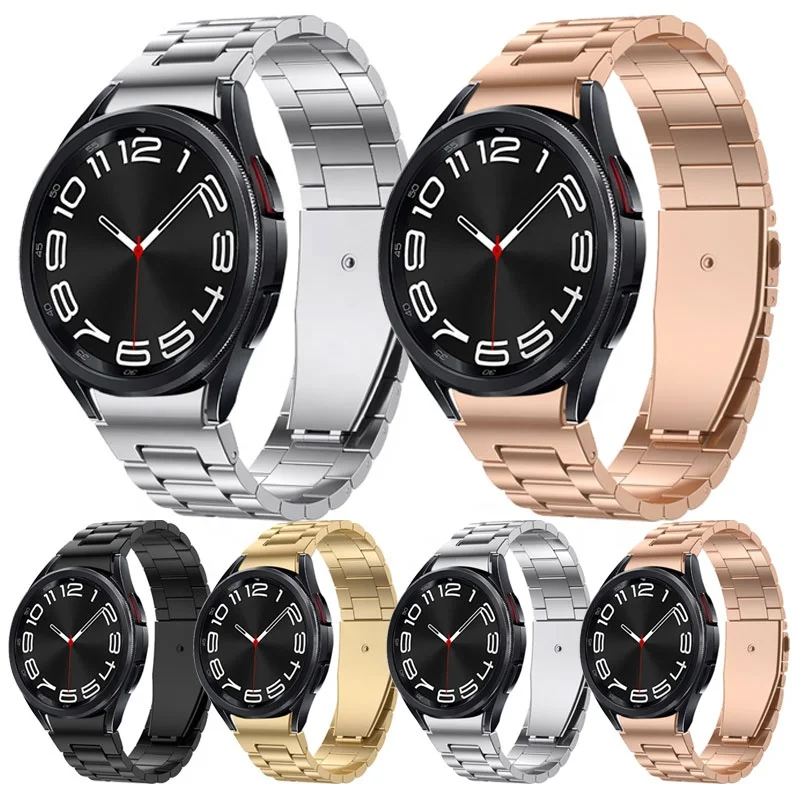 

Quick-Fit Three Beads Stainless Steel Watch Band For Samsung Galaxy Watch 6/6 Classic 40mm 44mm 43mm 47mm