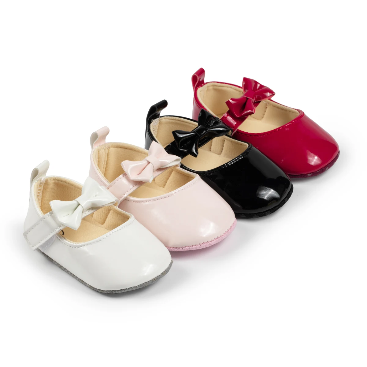 

New Arrival Pu Leather Bowknot Dress Shoes 0-18 Months Party Baby Girl Shoes For Babies