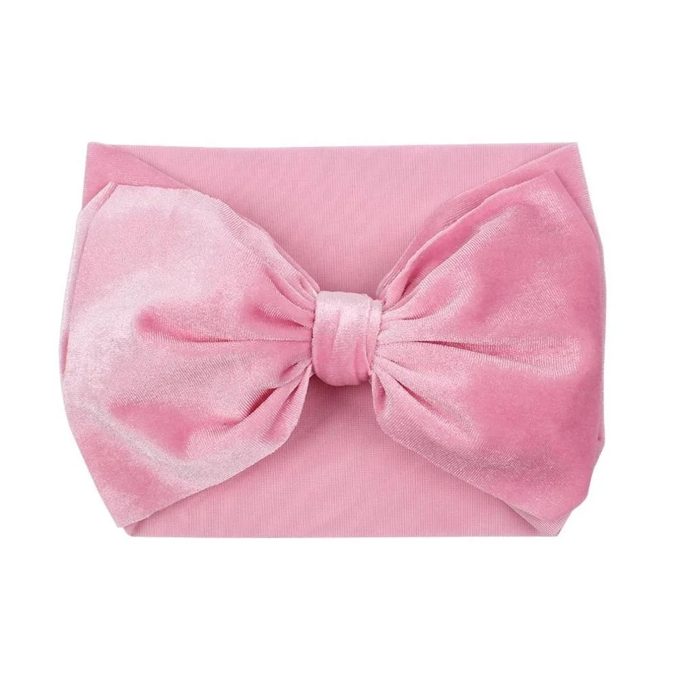 

Custom Wholesale Hair Accessories Soft Girls Head Band Velvet Headband For Baby, 10 colors