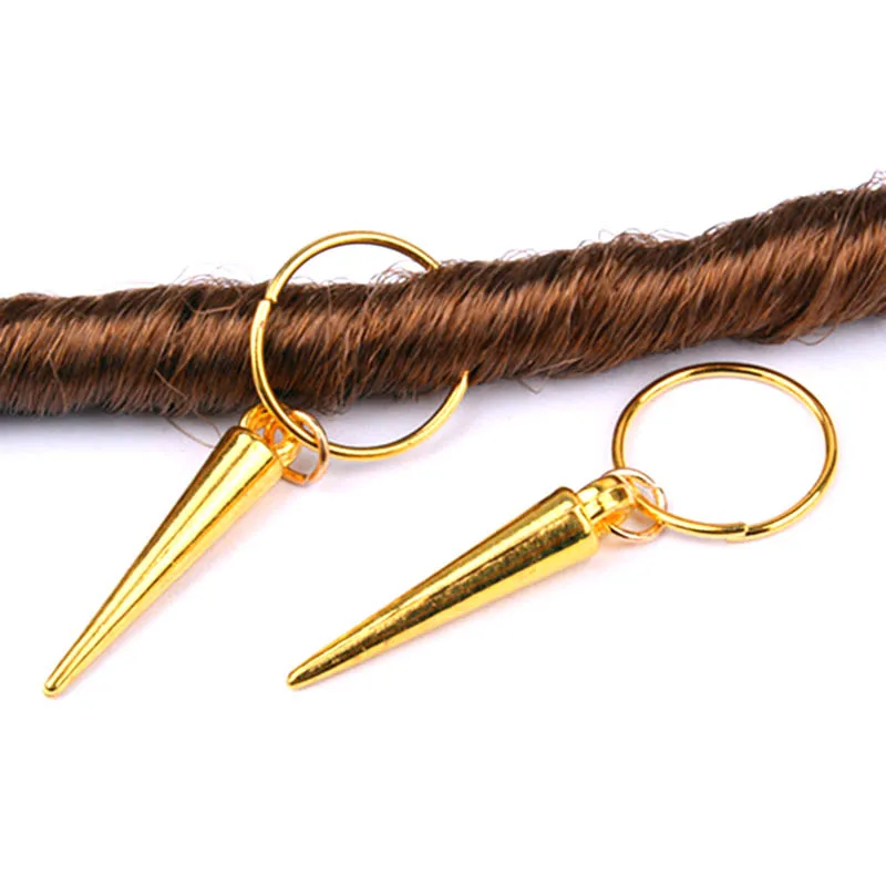 

Jachon golden hair rings braid cuffs braids dreadlock coils hair rings braid accessories rings for hair
