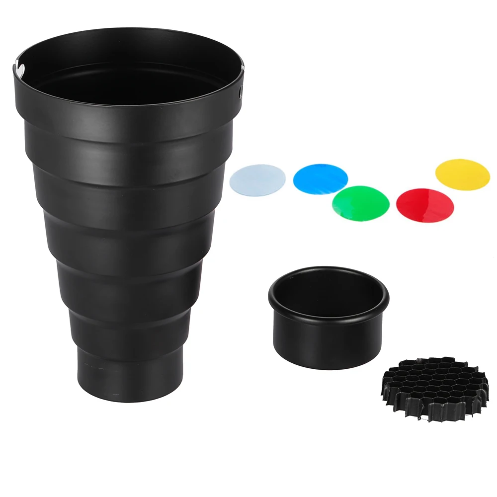 

Shoot with Honeycomb Grid 5pcs Color Filter Kit for Elinchrom Impact EX Calumet Genesis Interfit EX Flash Strobe