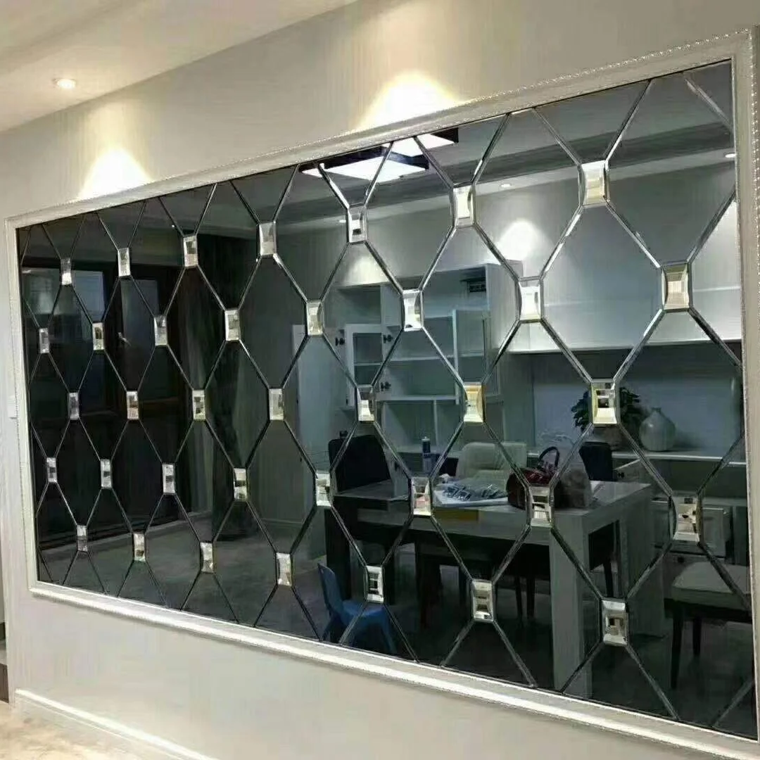 

BETTER Customized Decorative Silver Mirror Spelled Glass Tiles Bevel Mirror Mural Decor Wholesale For Wall Mirror