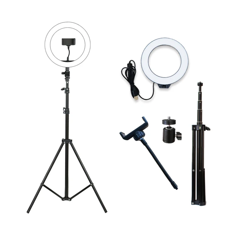 

2.1m Adjusted Tripod Stand Led Circle Ring Light Aro Luz, Black