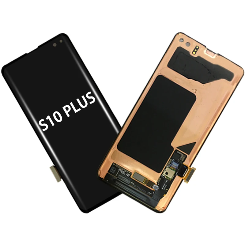 

Smartphone parts for samsung galaxy s10 plus screen display lcd digitizer assembly touch panel replacement, Black/white