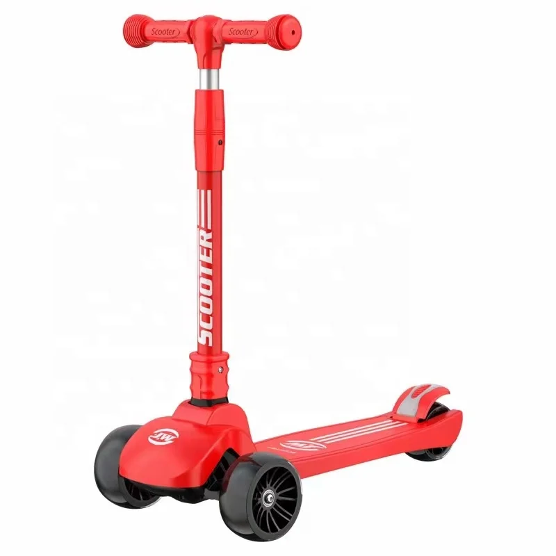 

Ready to ship foldable children scooter with flash PU wheel