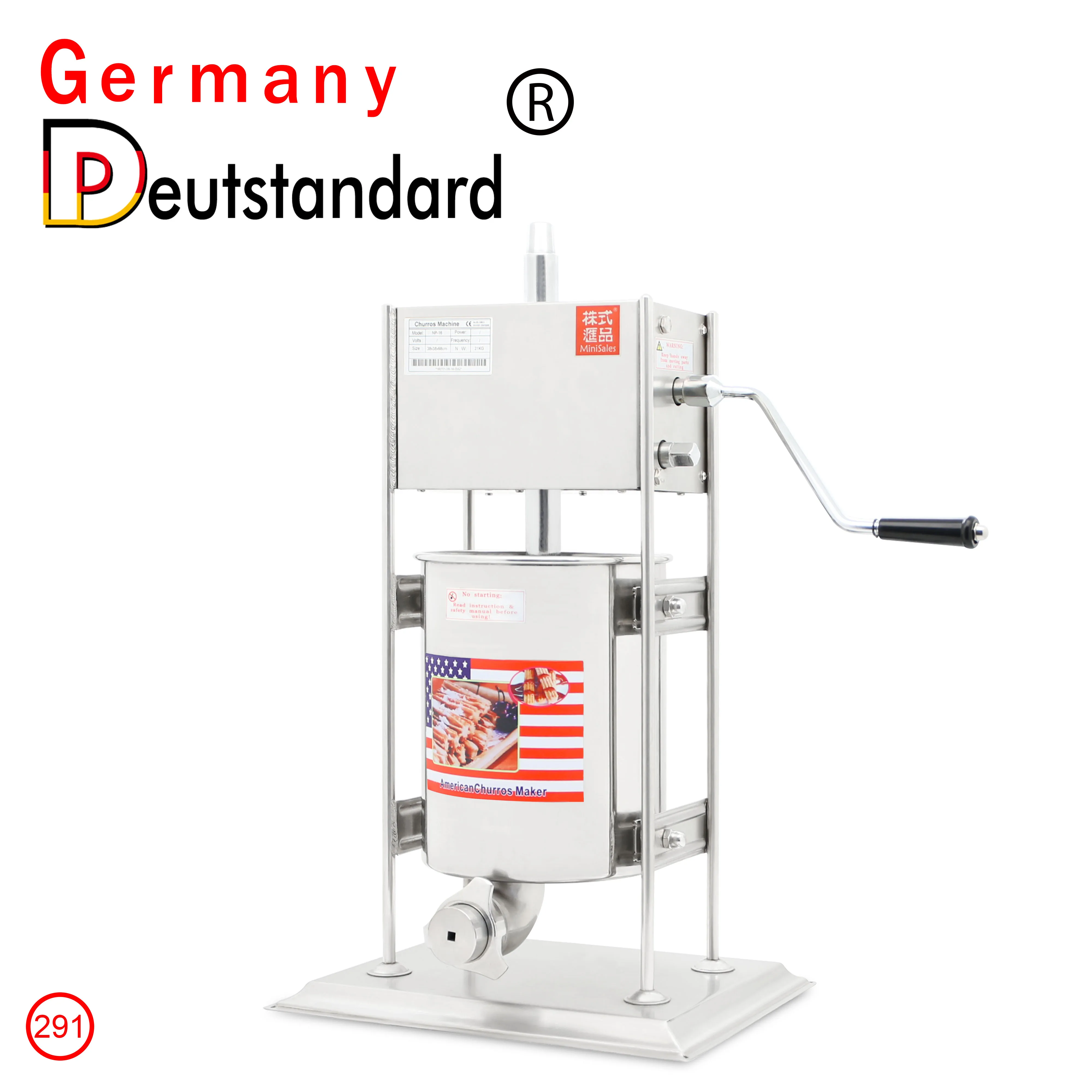 
12 Liter Manual Cake Waffle Powder Mix Spanish Churros Making Machine Maker 