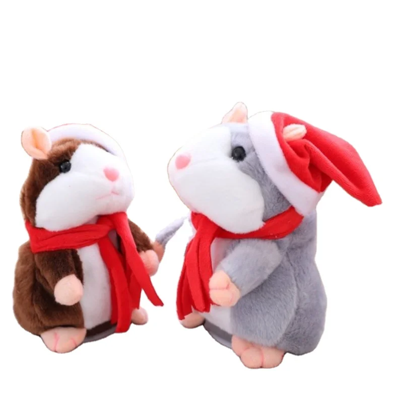 

Hamster Talking Plush Toy For Christmas Day Gift, Light brown/dark brown/grey