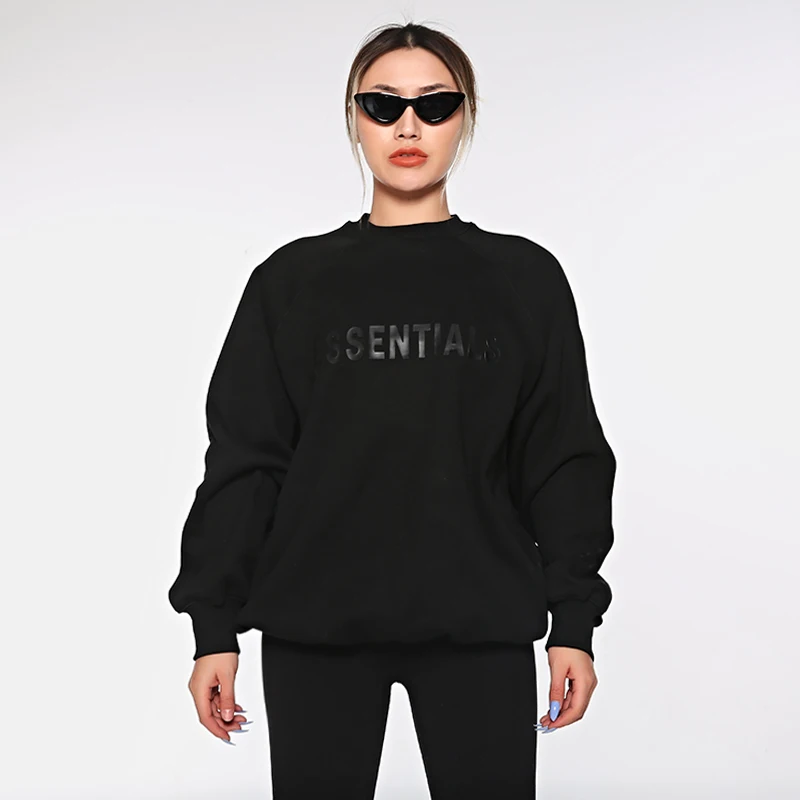 

Logo Custom Sudadera Soft Oversize Unisex Embroidery College Plain Crew Neck Women Sweatshirt, Customized color