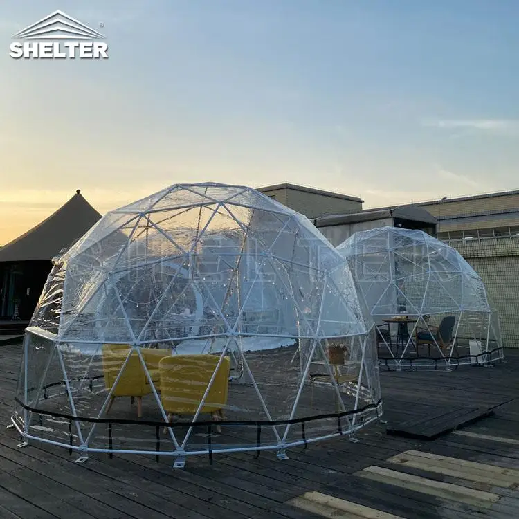 

Outdoor Geodesic Dome Garden Igloo Dome 360 with Transparent Cover