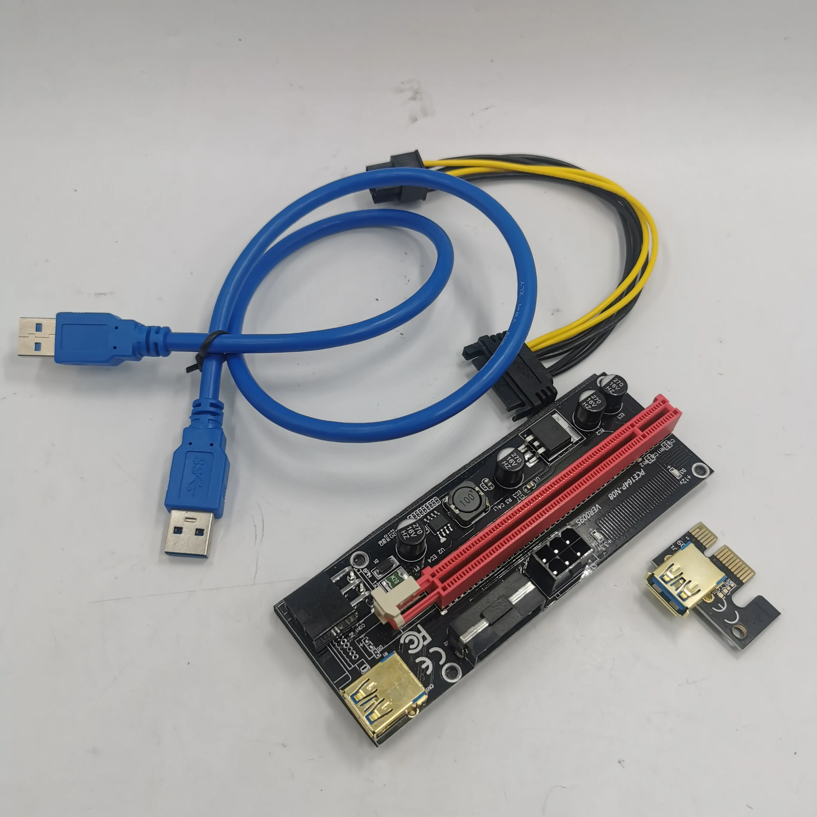 

VER 009S pci-e express riser 6pin 1x to 16 Card Extender Gold 80cm