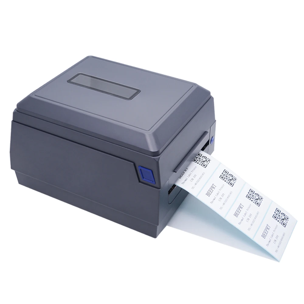 

IPRT&BEEPRT 110mm thermal transfer label barcode sticker printer with ribbon for satin wash mark, Gray