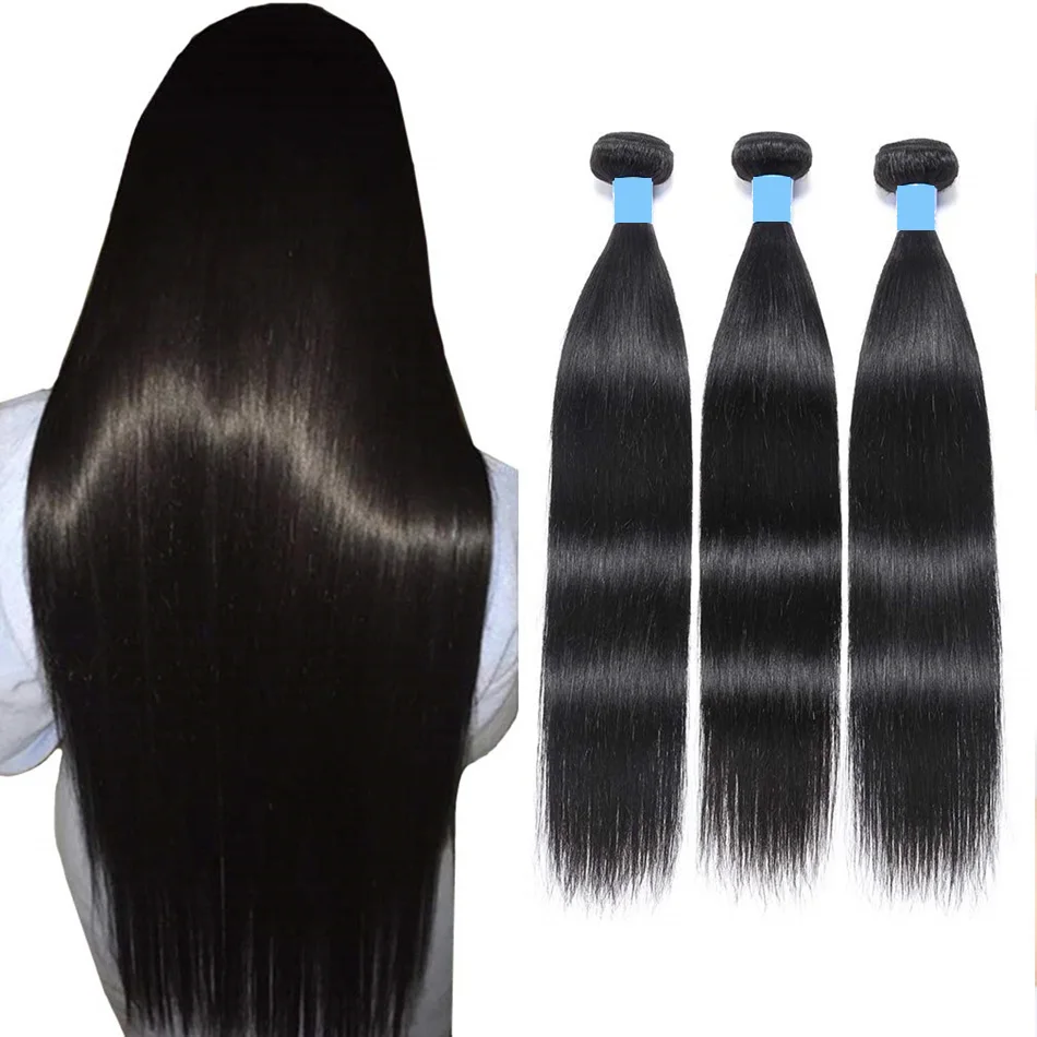

Drop shipping straight blue band bundles virgin mink cuticle aligned unprocessed Malaysian human hair extension with closures, 1b / #2 / #4 / 613 blonde / ombre
