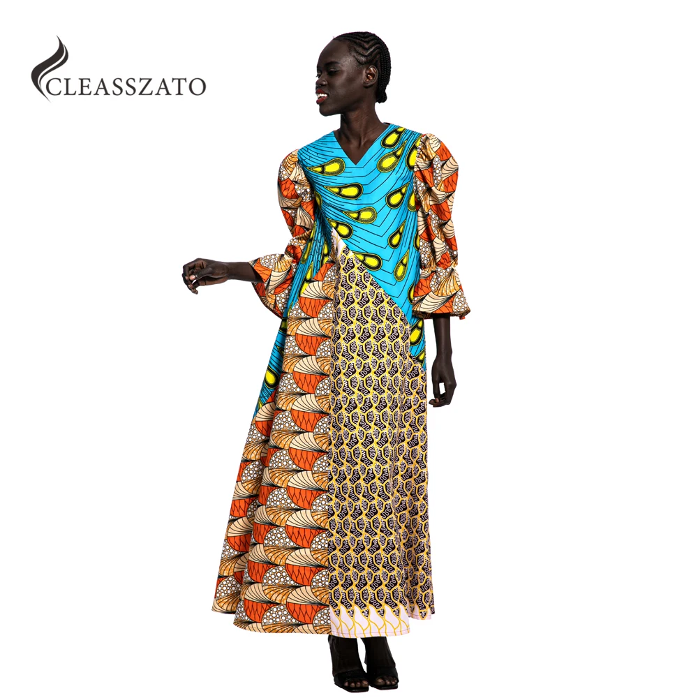 wholesale plus size women clothes Maxi Dress Dashiki african party dress wax print fabric kitenge dress designs