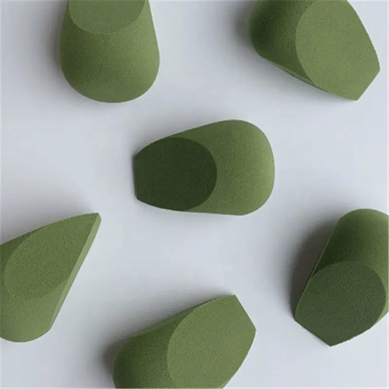 

Wholesale Non-latex Matcha Beveled Soft Facial Beauty Makeup Sponge