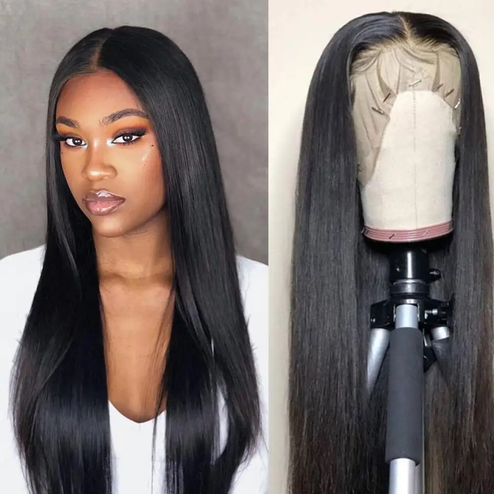 

Best quality 100% virgin human hair silky straight 13x6 lace front wig with cheap price.