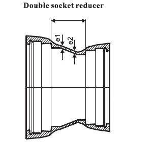 DI Ductile iron fitting Double socket reducer With T type and K type