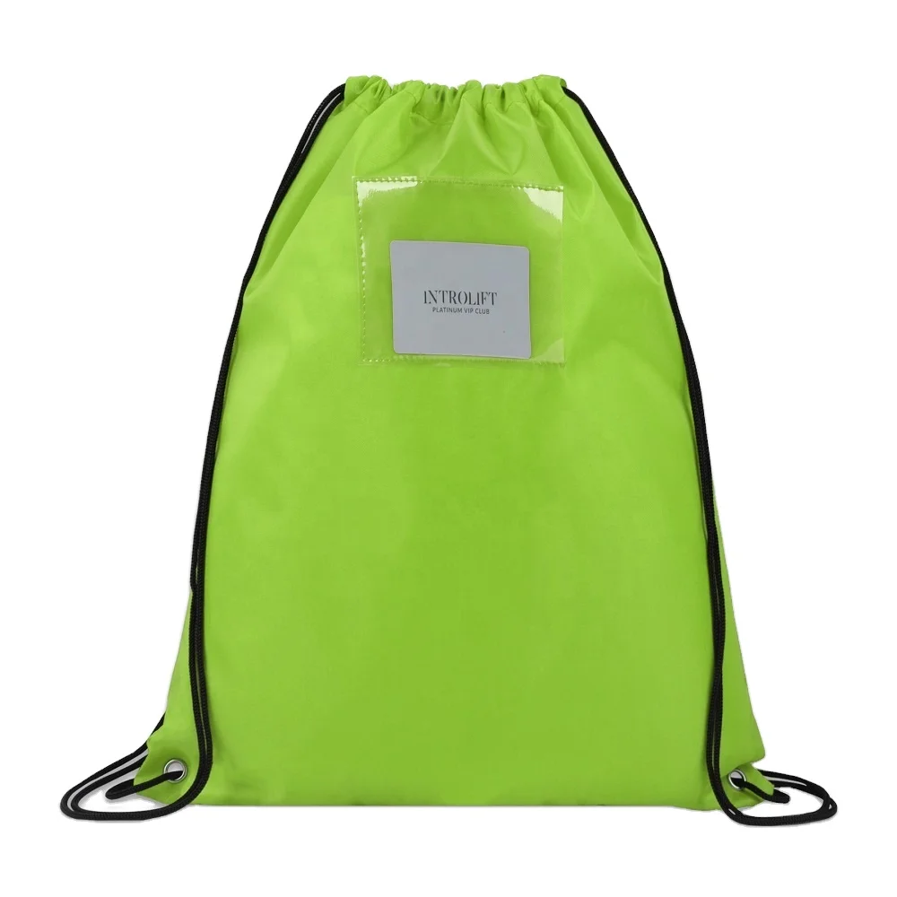 

210D Polyester Backpack Logo Customized Drawstring Bags