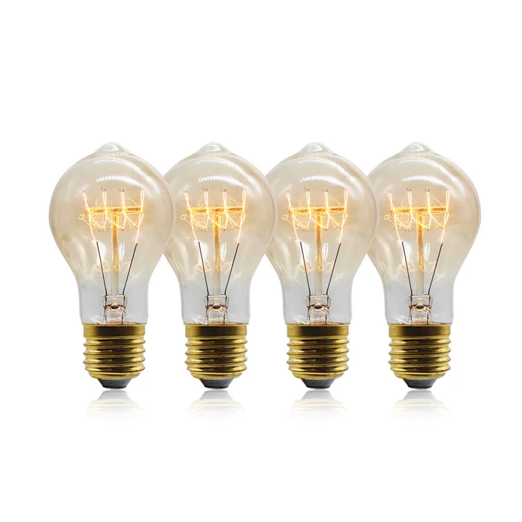 Factory Price Edison Lamps A19 T30 T45 ST58 ST64 G80 G95 G125 E27 With 25W 40W 60W Edison Light Bulb
