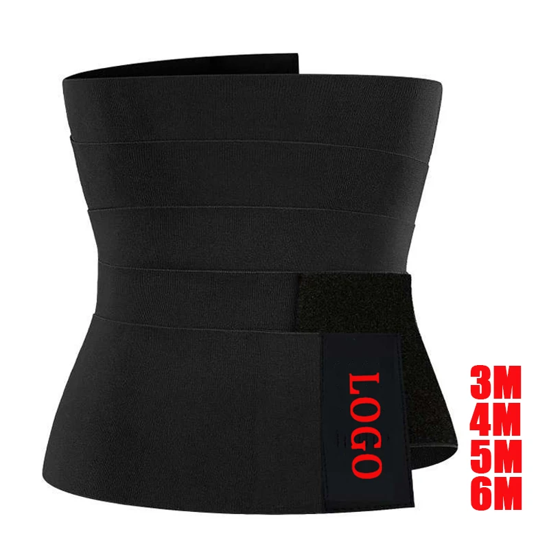 

1046 New Women Plus Size Shapers Flat Elastic Bandage Invisible Slimming Belt Sweat Body Shaper Bands Waist Wrap Waist Trainer, Burgundy, red, khaki, brown, black