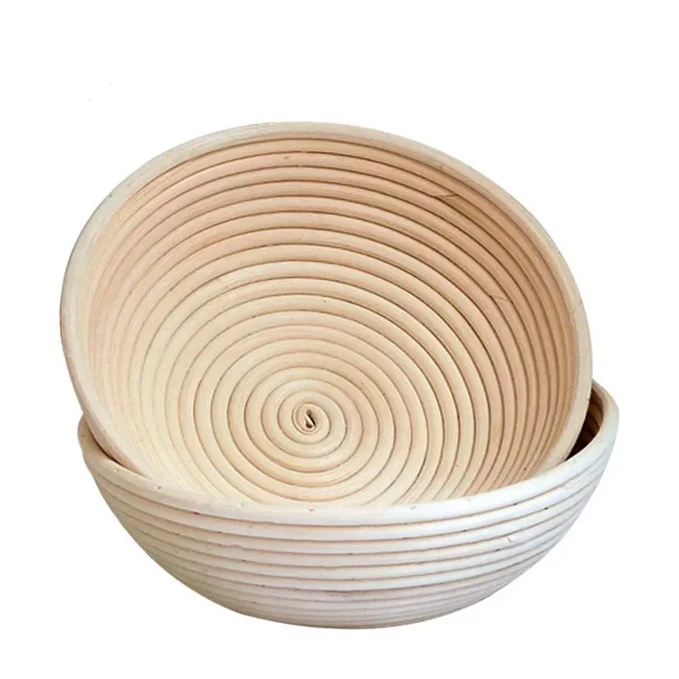 

Rattan Round Oval Cloth Liner Baking Bread Proofing Basket Set For Bread Making Baking, White