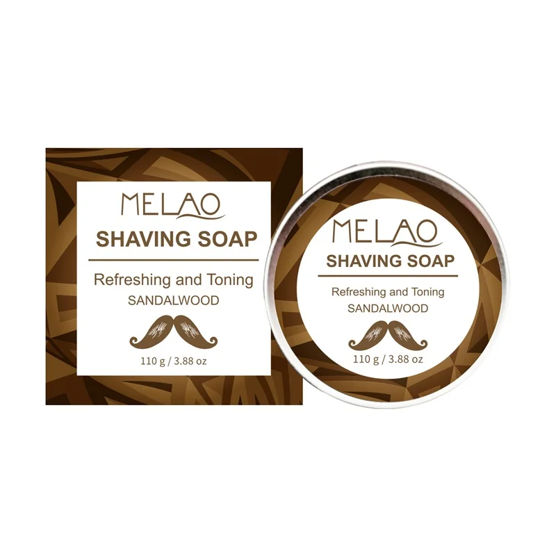 

Natural Sandalwood Smell Shaving Soap for Men Made With Refreshing and Toning Plant Ingredients Shea Butter 110g