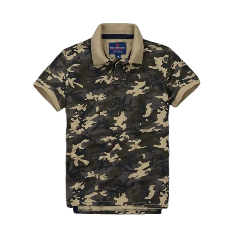 

On sale wholesale outdoor leisure turn-down collar knitted100% cotton short-sleeved shirt, Customized color