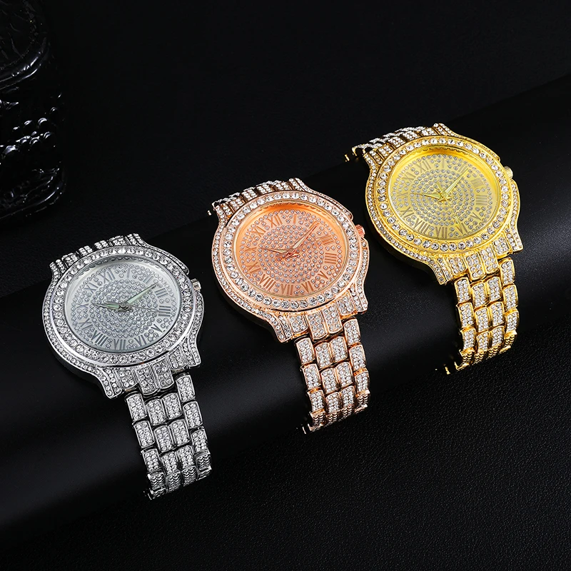 

Luxury hiphop full diamond iced out watch for man