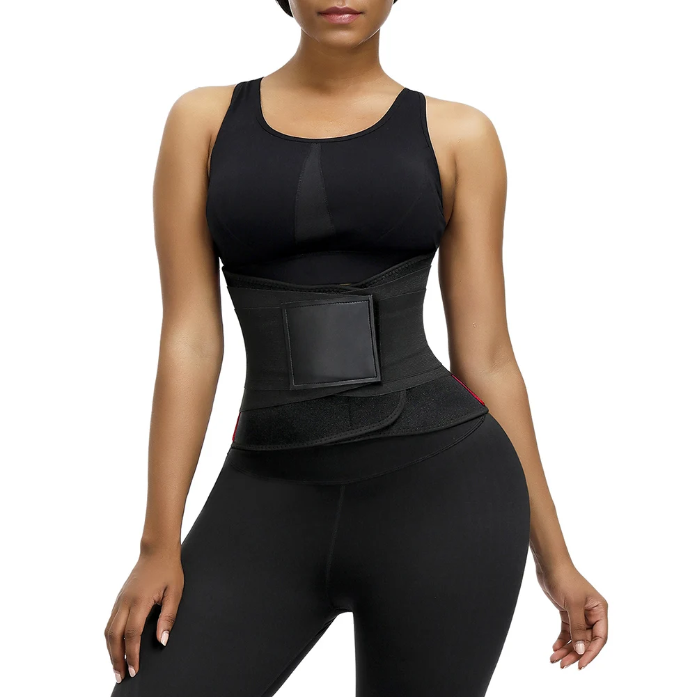 

Three Belt Custom Waist Trainer Private Label Waist Trimmer Waist Slim Belt, Black