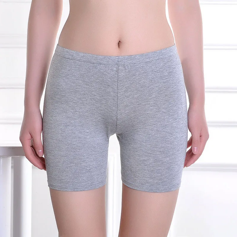 

Wholesale Women Sexy Ice Silk Plus Size Panties Safety Pants Women Safety Shorts, Grey khaki black white