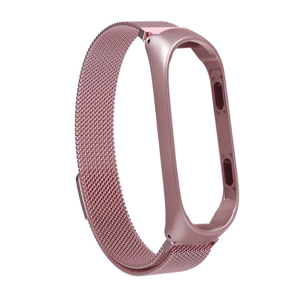 

Watchband For Xiaomi Mi Band 3 4 Strap Metal Milanese Stainless Steel MiBand 4 Strap Compatible Bracelet Wrist Pulseira, 7 colors