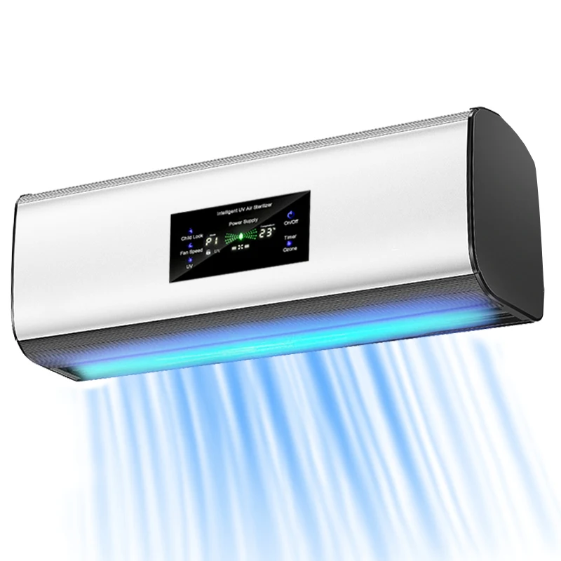 
300-3000mg/h Wall Mounted UV Ozone Air Sterilizer Purifier Disinfection with Negative Ions to Inactivate Virus 