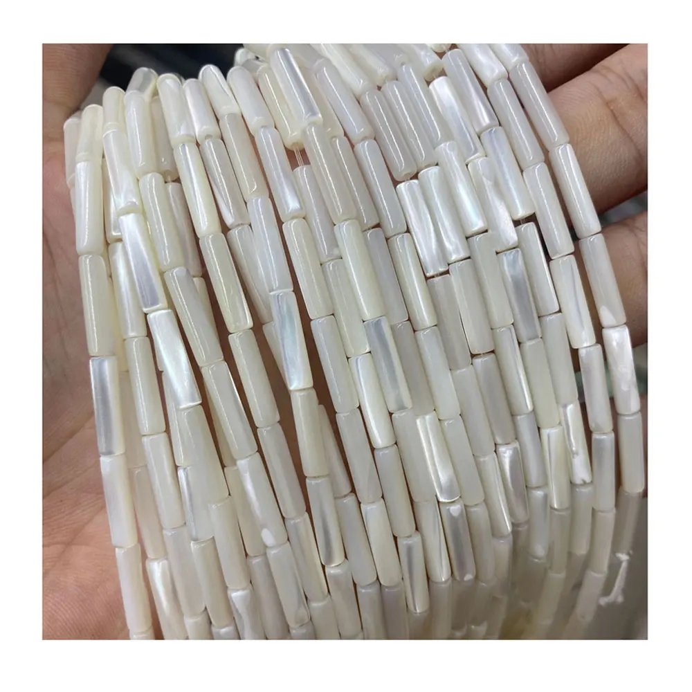 

Natural 3x7mm 4x8mm 4x13mm 5x10mm Round Tube Loose Beads Shell Beads For Jewelry Making 15inches