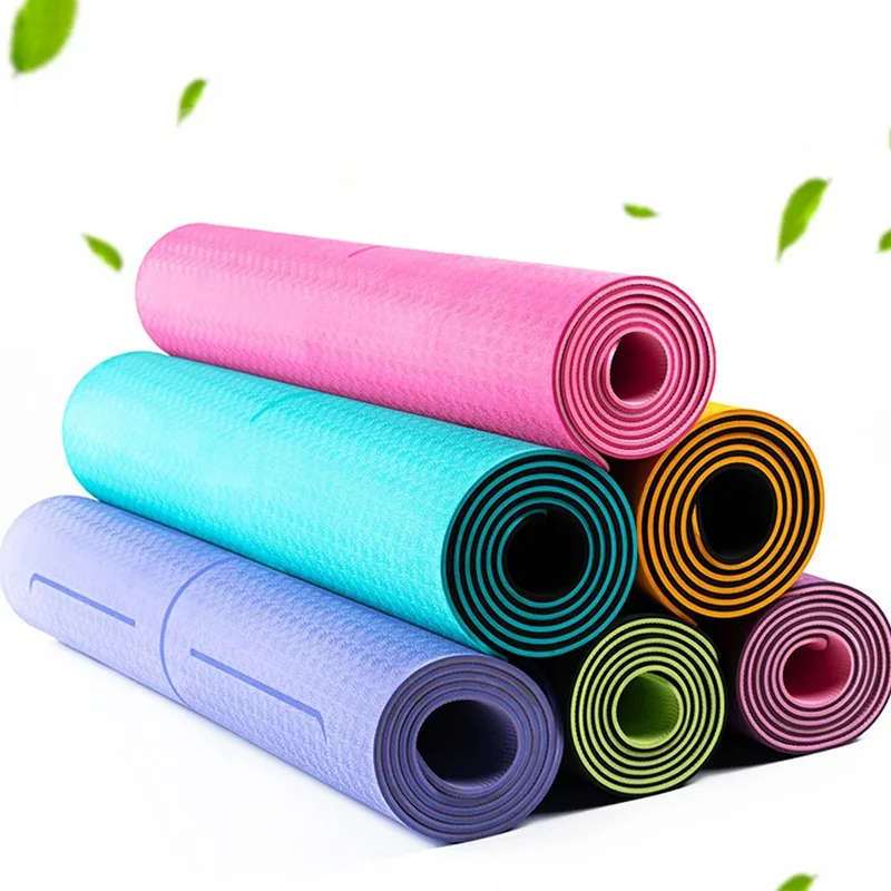 

72''x 24'' Segorts Non Slip High Density Padding Yoga Mat with Alignment Lines Carry Strap for Yoga Pilates Fitness