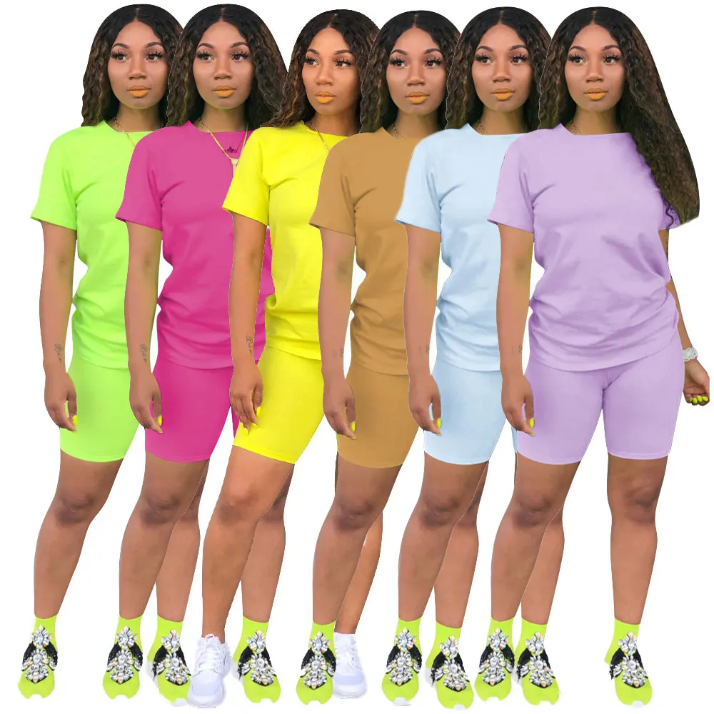 

90625-MX42 summer new arrival shorts two-piece tracksuit design