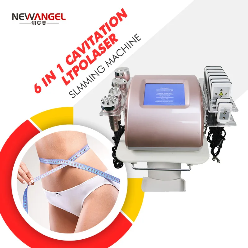 

6 In 1 Slimming Machine 40k RF Ultrasonic Cellulite Body Sculpting Vacuum Cavitation System Machine