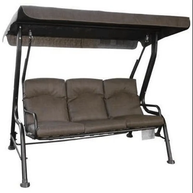
Outdoor garden new designs furniture teak aluminum porch two seater swing chair bench round 