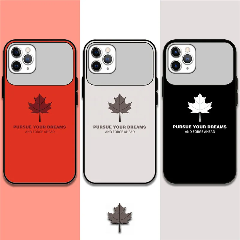 

Mirror Phone Case For Girls Women/ Square Maple Leaf/ Oval Frame Tpu Protective Cover For Cell Phone, Muti