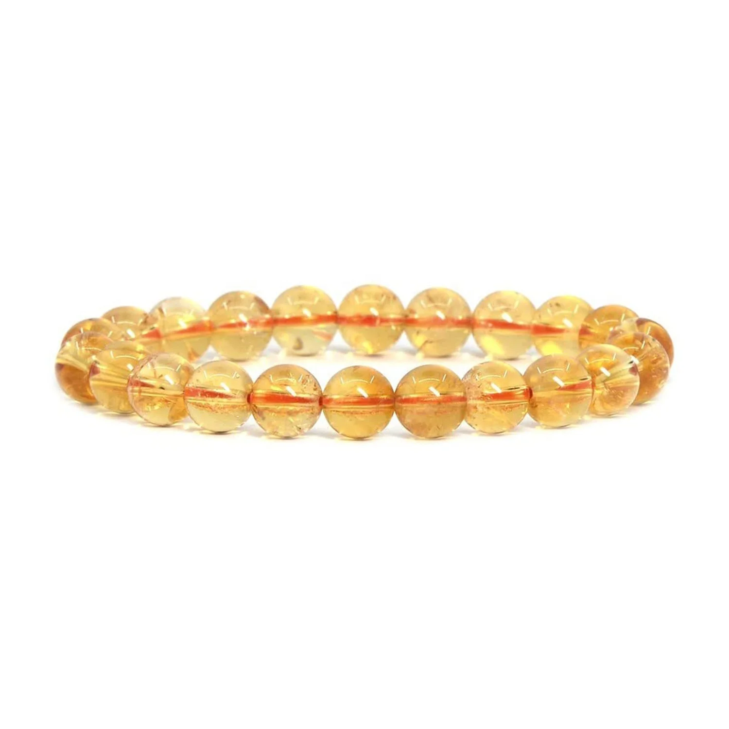 

Genuine AAA Grade Citrine Bracelet Natural Brazil Lemon Citrine Gemstone Beads Bracelet For Women and Men